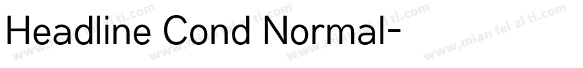 Headline Cond Normal字体转换